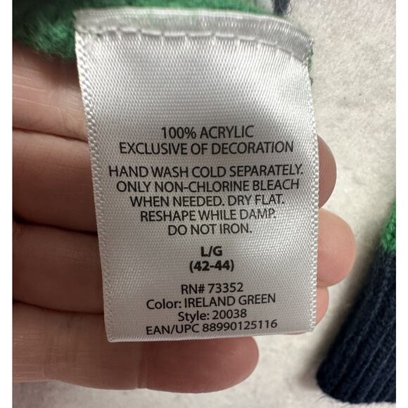 Joy Sweaters Ugly Christmas Sweater Adult L Green Knit Holiday Unicorn Candy - Picture 6 of 7